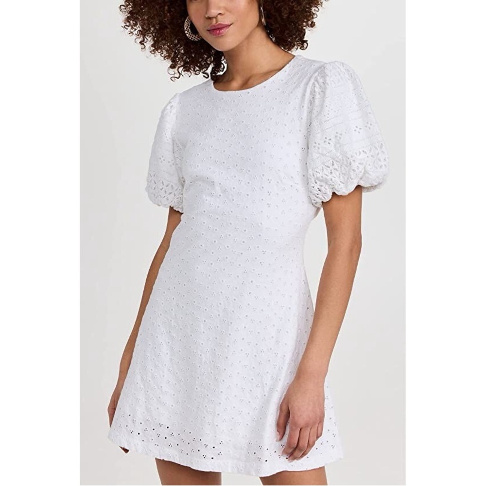Free People - Elegant White Eyelet Dress